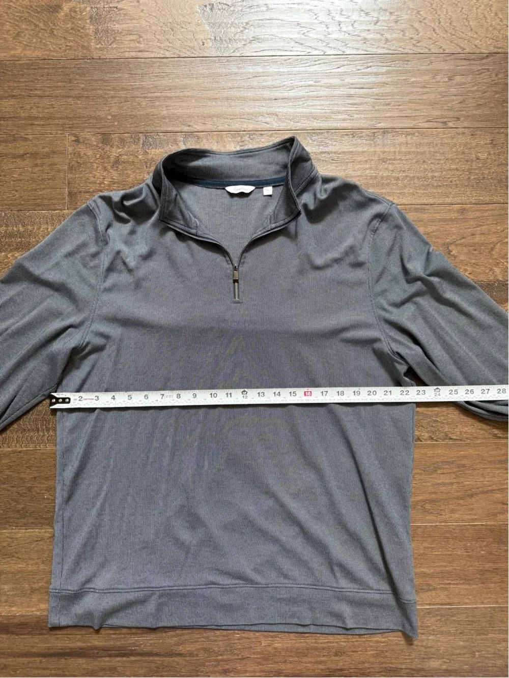Calvin Klein Men’s Blue/Gray Quarter Zip Pullover Long Sleeve Golf Top